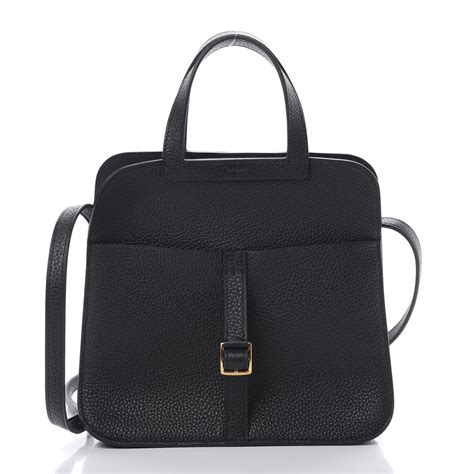 hermes signature buckle bag|HERMES Taurillon Clemence Halzan 25 Black.